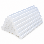 Translucent glue stick stack in